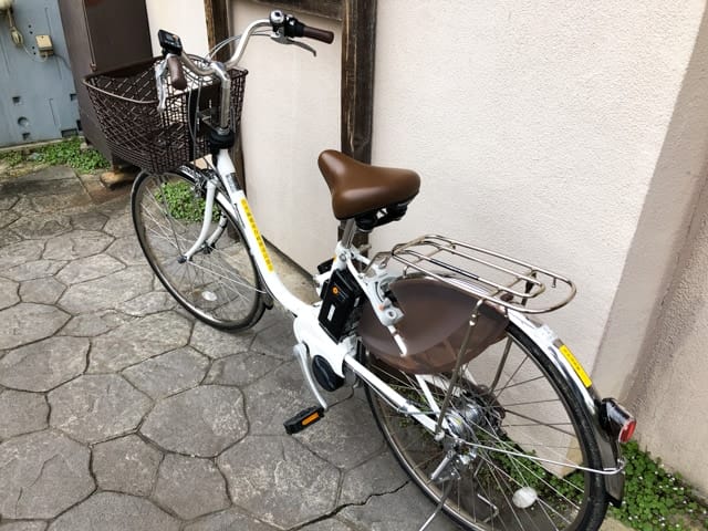 別所温泉駅のレンタサイクルの自転車